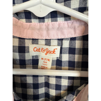 Cat & Jack Sleeveless Button Up Shirt Girl's Size Medium (7-8) Plus