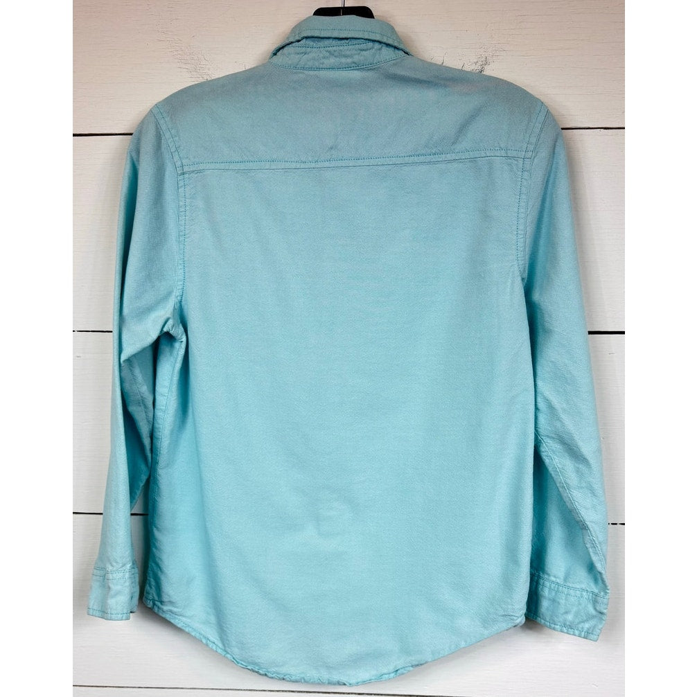 Crazy 8 Blue Button Up Shirt Boy's Size Large (10-12)