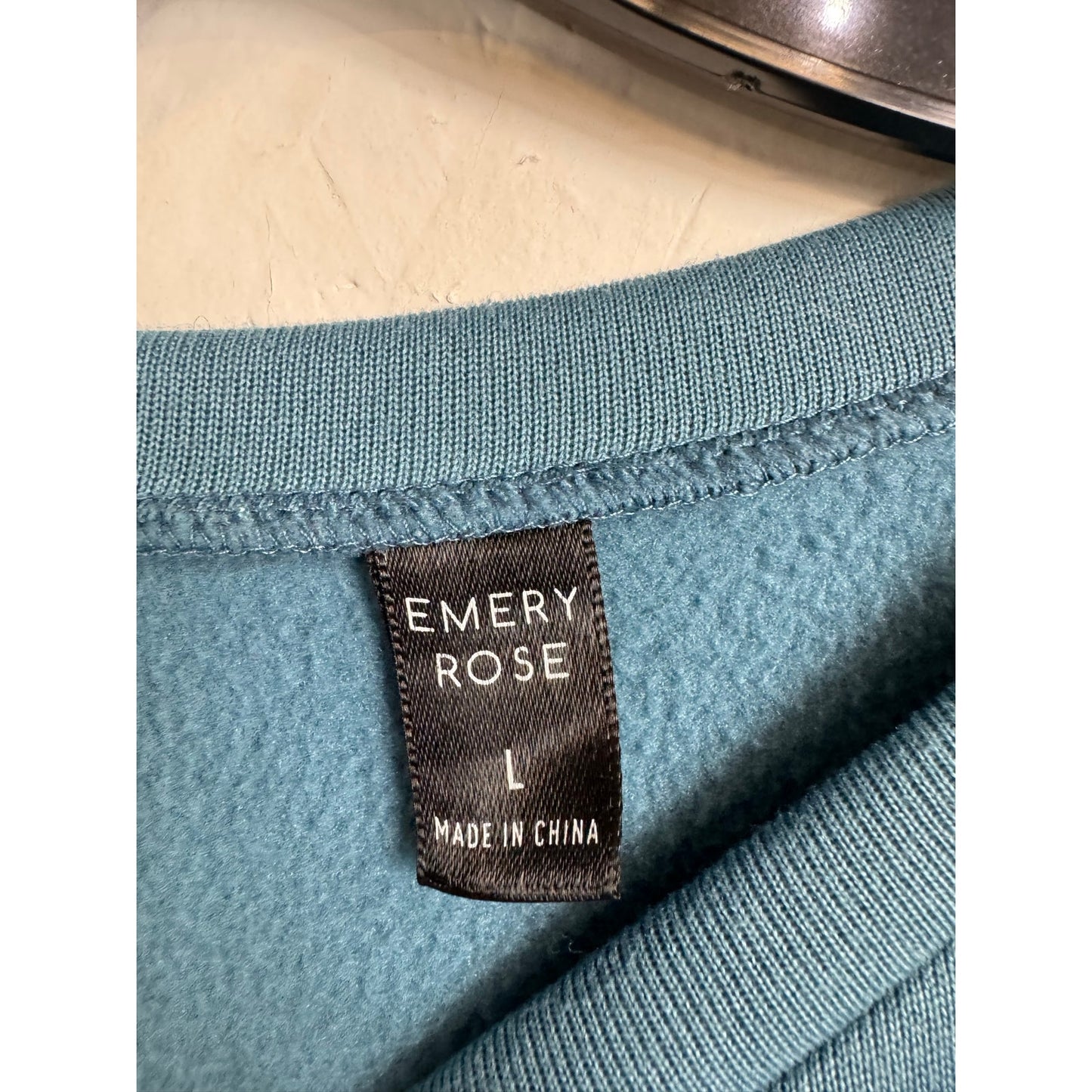 Emery Rose Blue Long Sleeve Shirt Women's Large