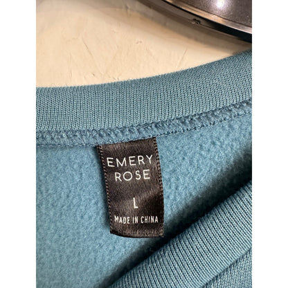 Emery Rose Blue Long Sleeve Shirt Women's Large