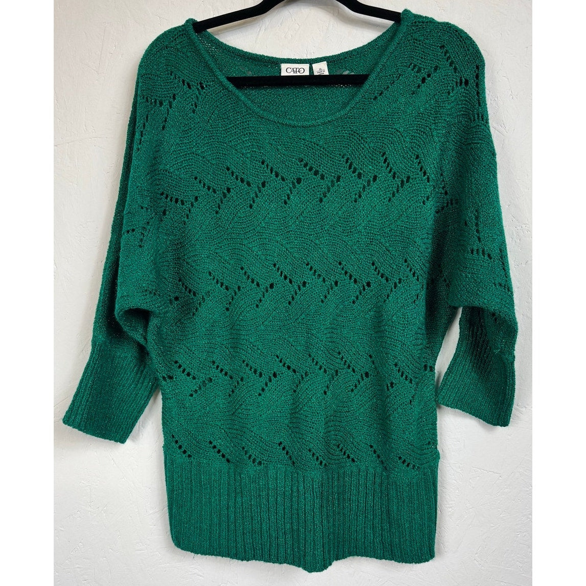 Cato Green Sweater Long Sleeve Blouse Women's Size XL