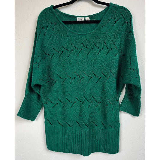 Cato Green Sweater Long Sleeve Blouse Women's Size XL