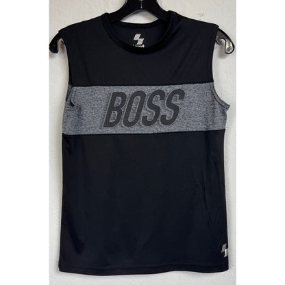 The Children's Place Sport Black Sleeveless Tank Top Boy's Large 10/12