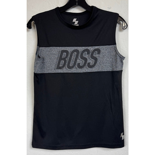 The Children's Place Sport Black Sleeveless Tank Top Boy's Large 10/12