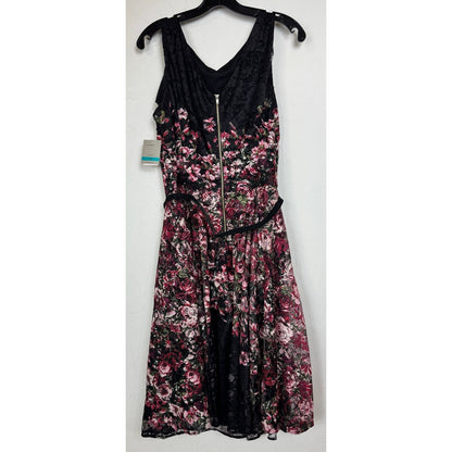Danny & Nicole Black Sleeveless Knee Length Dress Women's 16