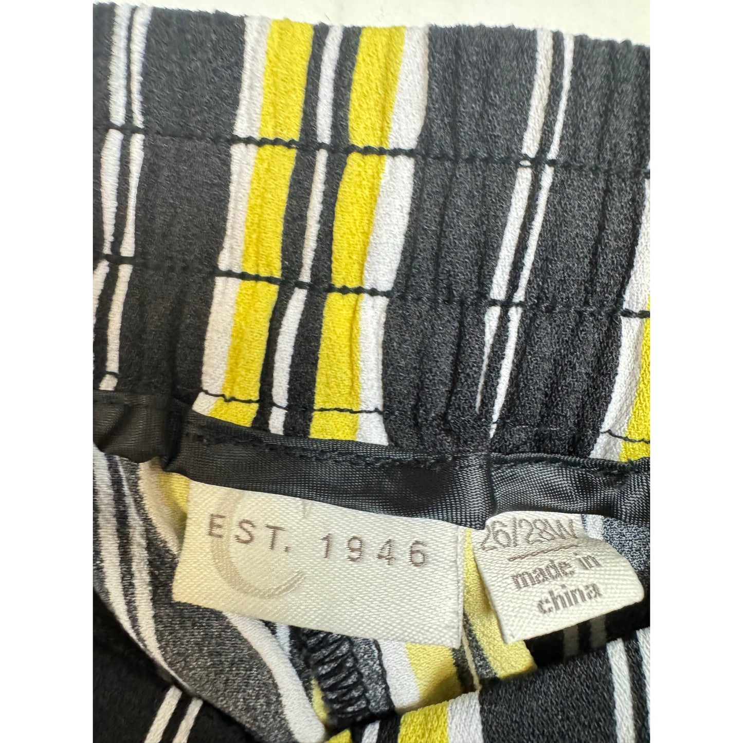 Cato Black Yellow Chino Pants Women's 26/28W
