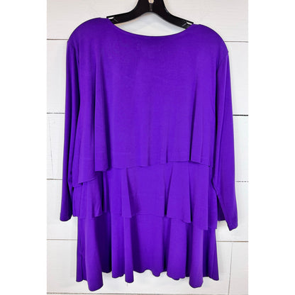 Susan Graver 3/4 Sleeve Blouse Women's Size XL