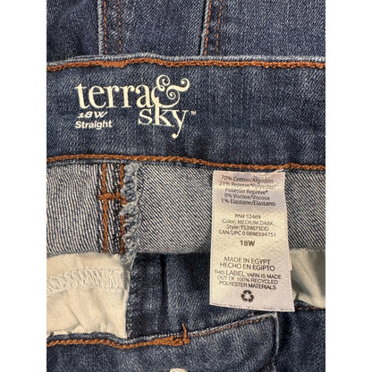 Terra & Sky Straight Leg Jeans Women's Size 18W