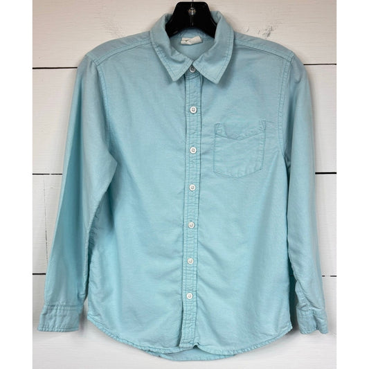 Crazy 8 Blue Button Up Shirt Boy's Size Large (10-12)