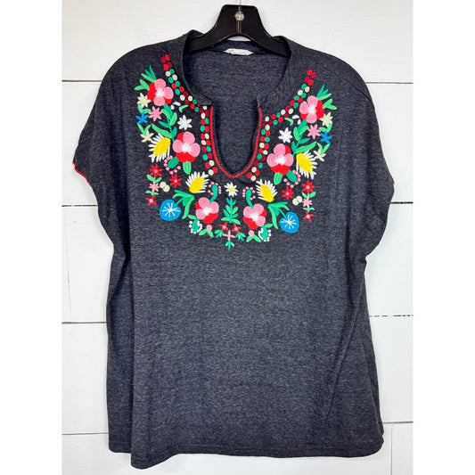 Amaryllis Short Sleeve Blouse Women's Size Medium