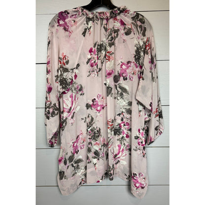 Lauren Conrad Long Sleeve Sheer Blouse Women's Size Medium
