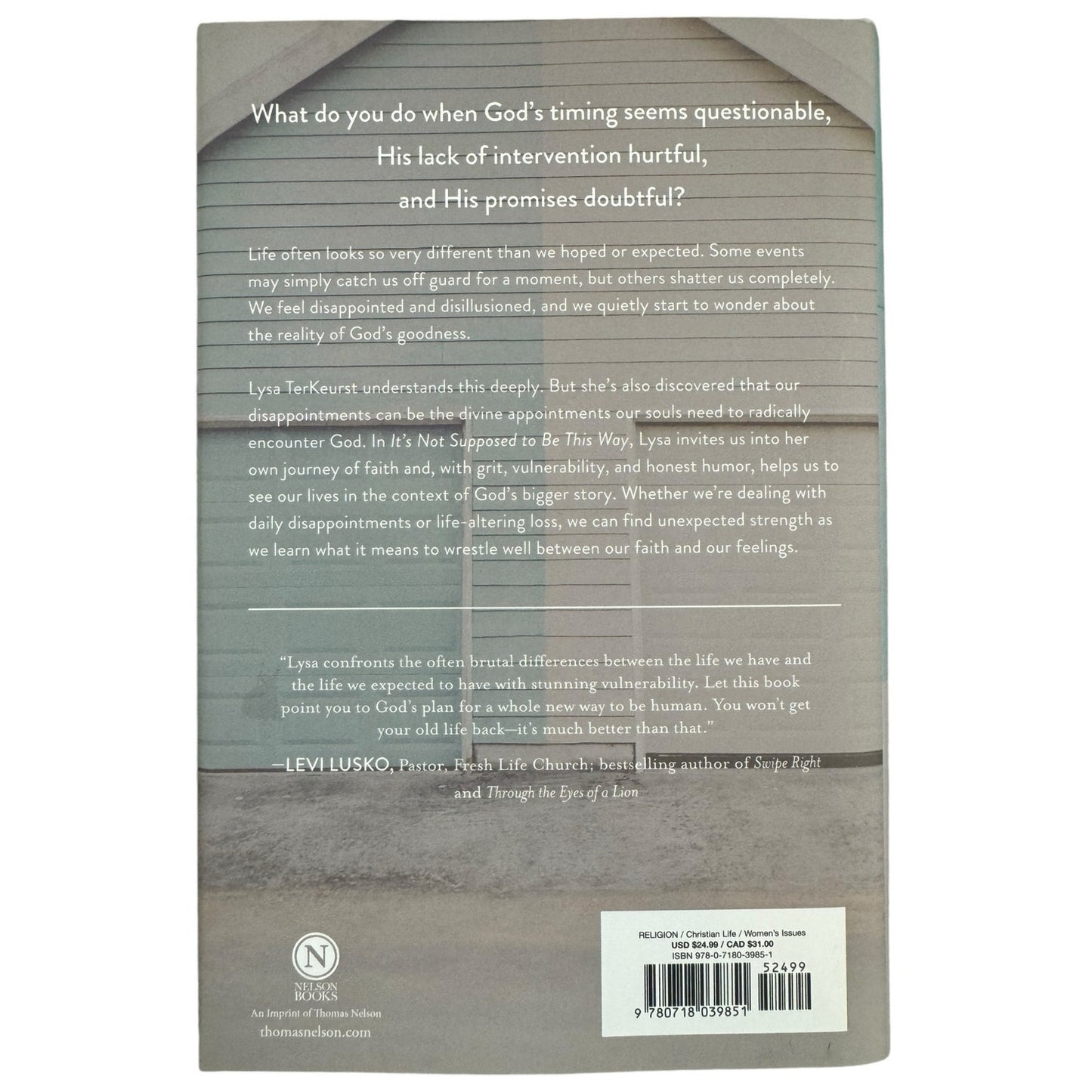 It's Not Supposed to be This Way by Lysa Terkeurst (Hardcover)