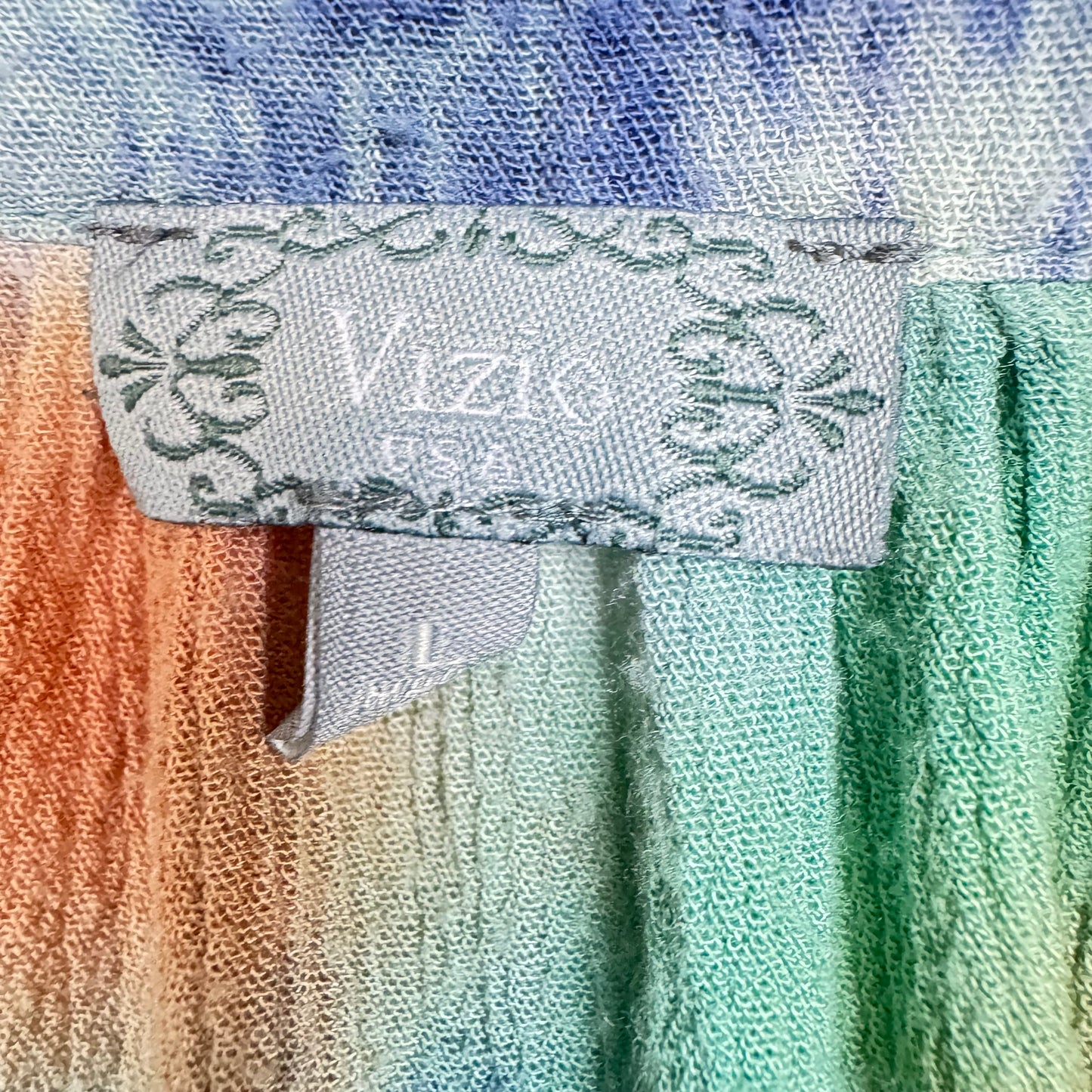Vizio Multicolor Tie-Dye Sleeveless Blouse Women's Size Large