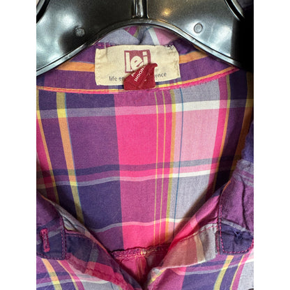 Lei Long Sleeve Button Up Shirt Women's Size Large