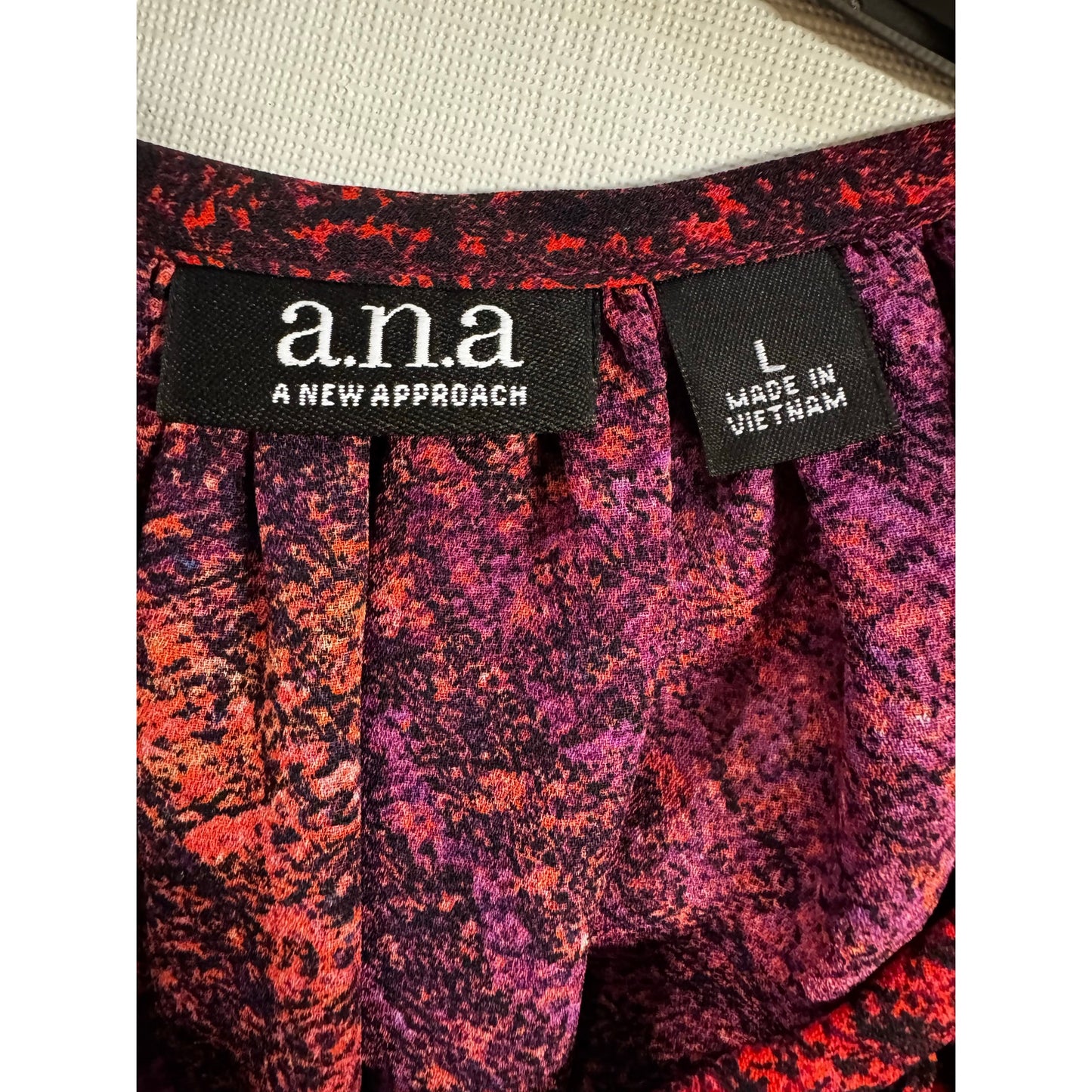 A.N.A. Long Sleeve Blouse Women's Size Large