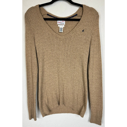Old Navy Beige V-neck Long Sleeve Sweater Women's Medium