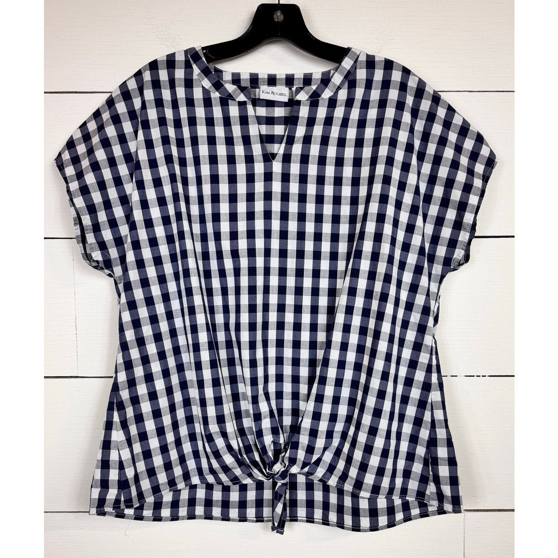 Kim Rogers Short Sleeve Blouse Women's Size Large