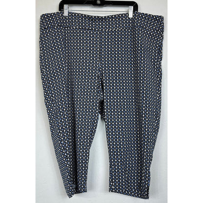 Molly Isadora Black & Blue Capri Pants Women's 28