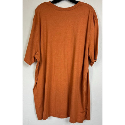 Canvas Orange Short Sleeve T-shirt Women's 4XL