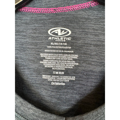 Athletic Works Gray Short Sleeve Top Girl's Size XL (14/16)