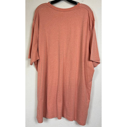 Canvas Orange Short Sleeve T-shirt Women's 4XL