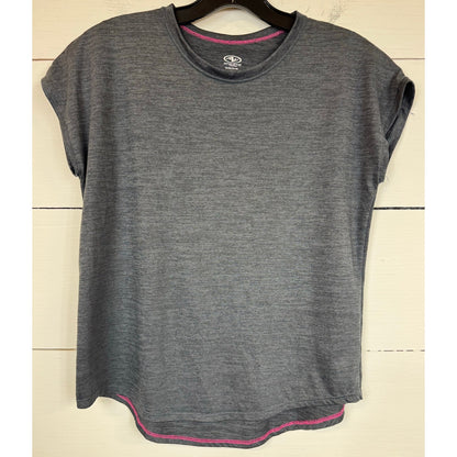 Athletic Works Gray Short Sleeve Top Girl's Size XL (14/16)