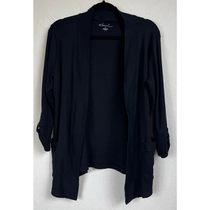Kim Rogers Black 3/4 Sleeve Cardigan Women's Size Medium