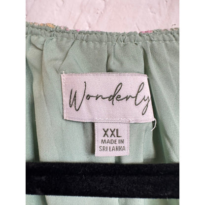 Wonderly Green Maxi Dress Women's Size XXL