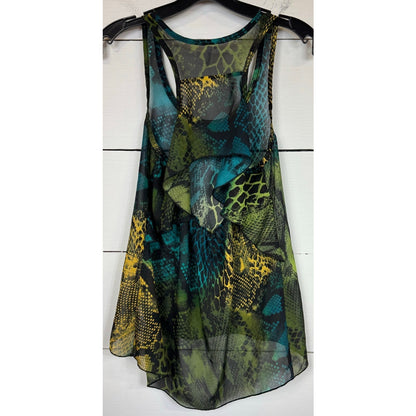 Studio Y Black & Green Tank Top Women's Size Small