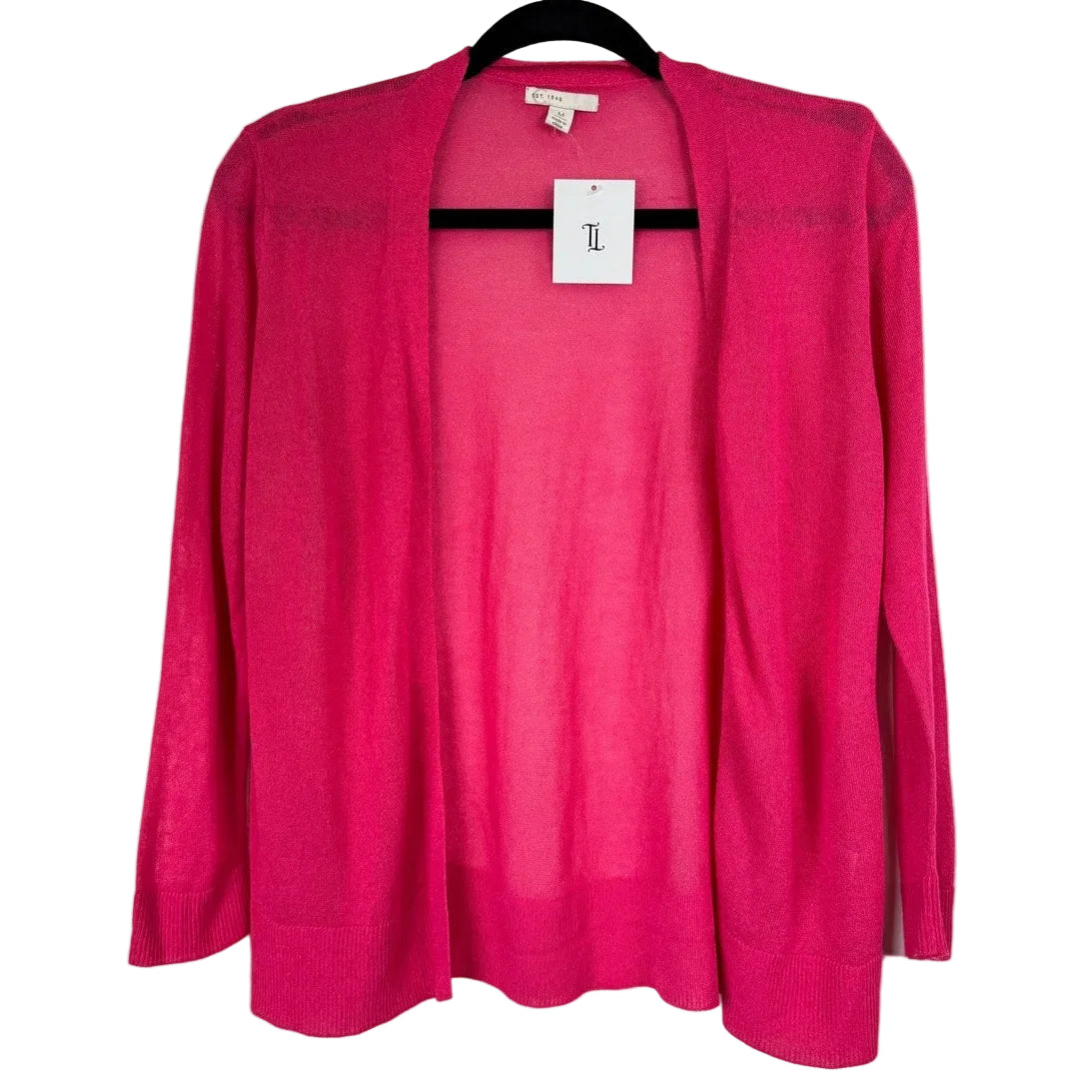 Faded Glory Pink 3/4 Sleeve Cardigan Women's XL
