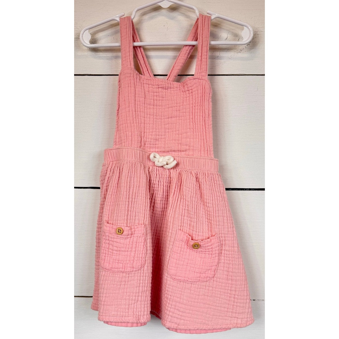 Wonder Nation Pink Overall Dress Girl's Size 3T