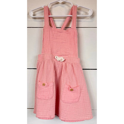 Wonder Nation Pink Overall Dress Girl's Size 3T