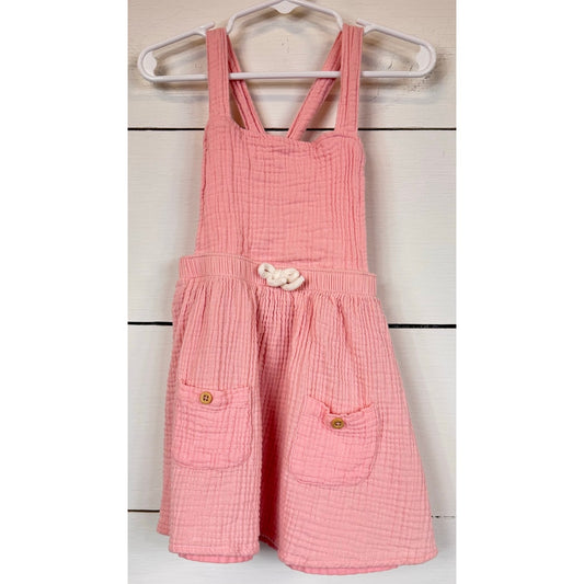 Wonder Nation Pink Overall Dress Girl's Size 3T