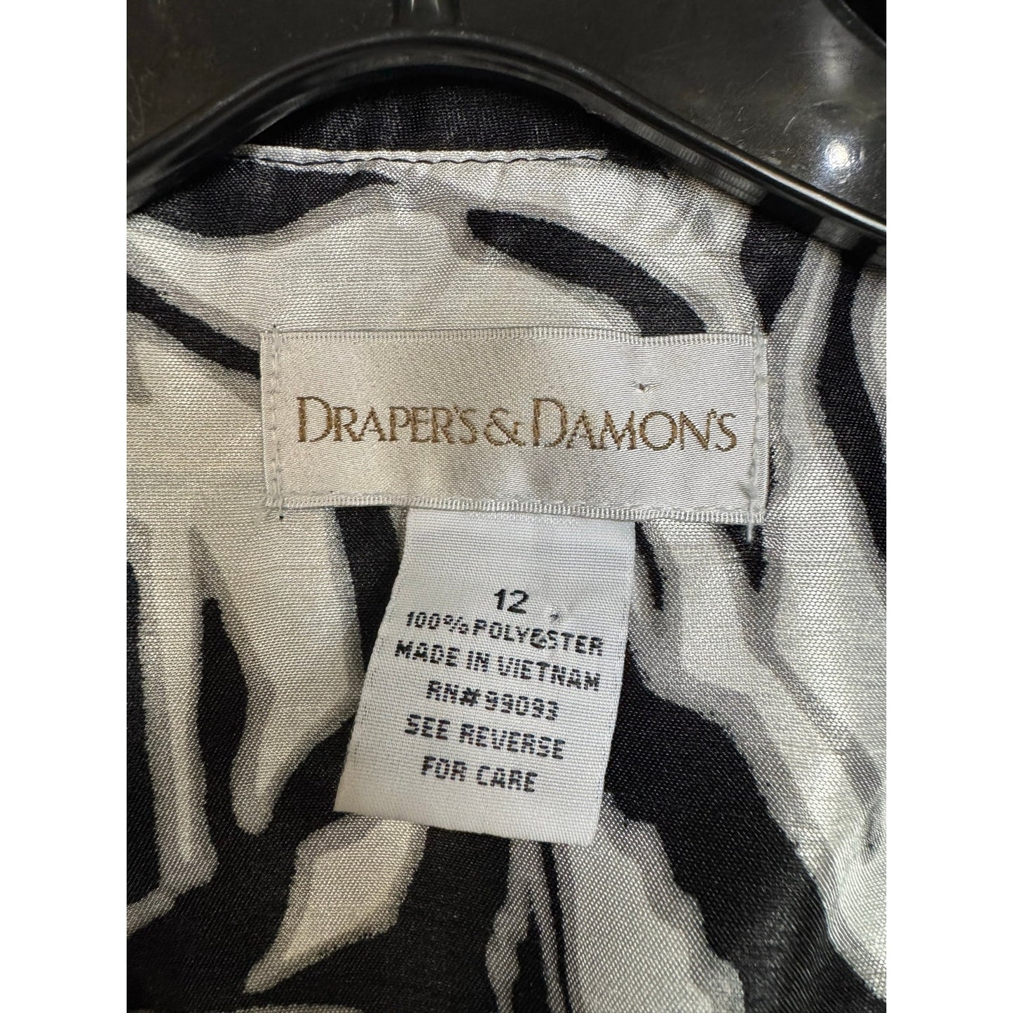 Drapers & Damons Black & White 2pc Set Women's 12