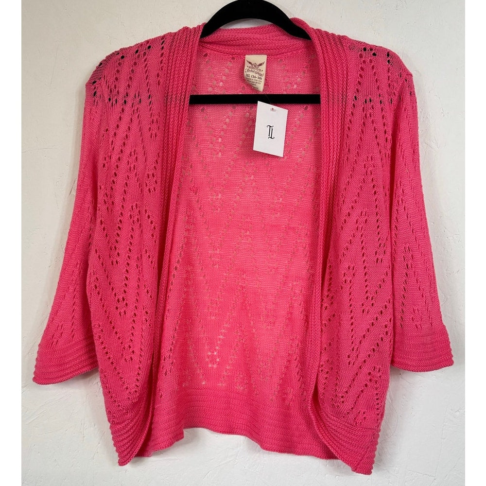 Cato Pink Long Sleeve Cardigan Women's Medium