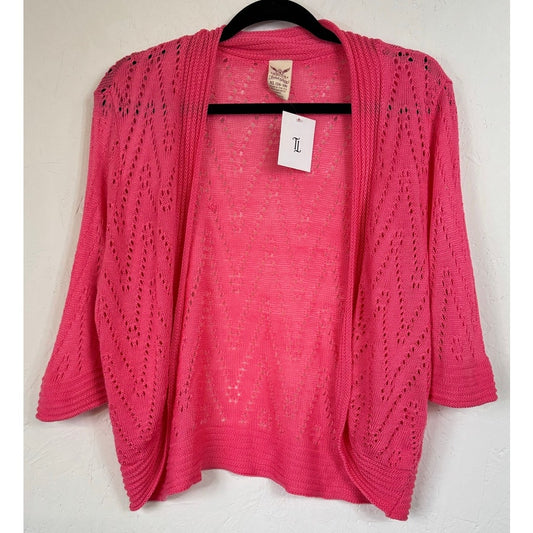 Cato Pink Long Sleeve Cardigan Women's Medium