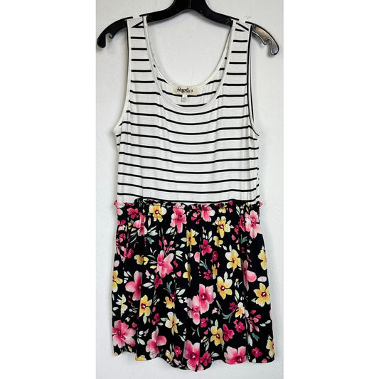 Haptics White Black Sleeveless Romper Women's 1X