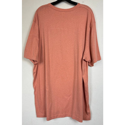 Canvas Orange Short Sleeve T-shirt Women's 4XL