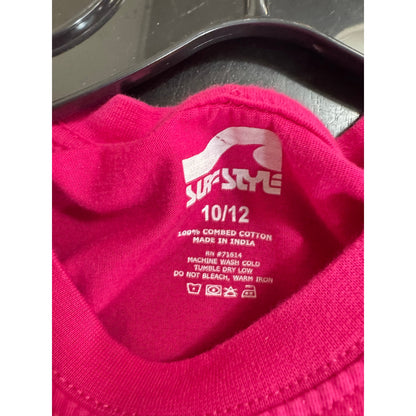 Surf Style Pink Short Sleeve T-shirt Girl's 10/12