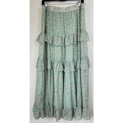Wonderly Green Maxi Skirt Women's XL