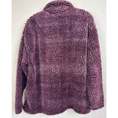 Peach Love Purple Fuzzy Long Sleeve Pull Over Women's Size Medium