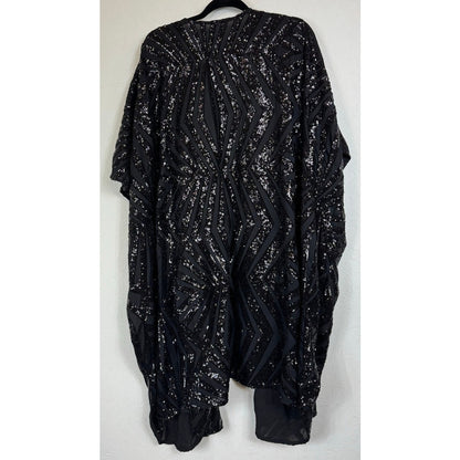 M. Fasis Black Short Sleeve Cardigan Women's 30/32