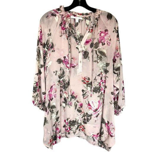 Lauren Conrad Long Sleeve Sheer Blouse Women's Size Medium