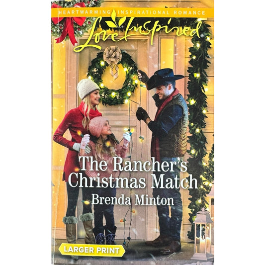 The Rancher's Christmas Match by Brenda Minton (Paperback) (Large Print)