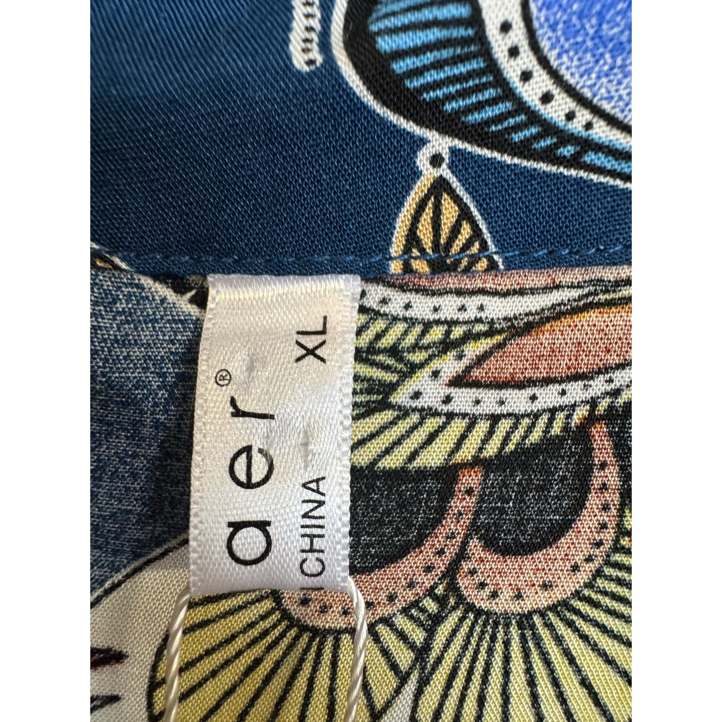 Ekouaer Blue Tunic Blouse Women's Size XL