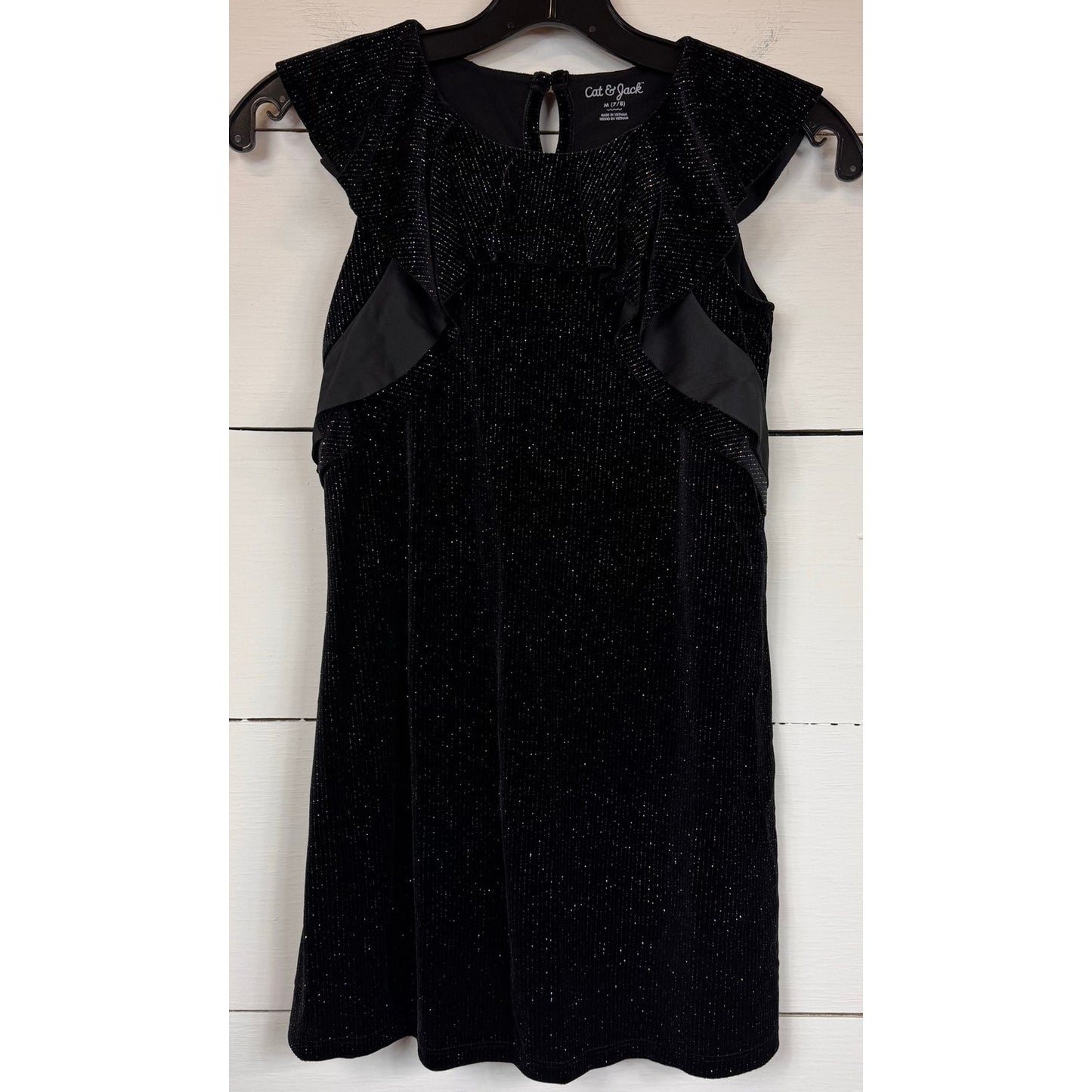 Cat & Jack Black Sleeveless Dress Girl's Size Medium (7/8)