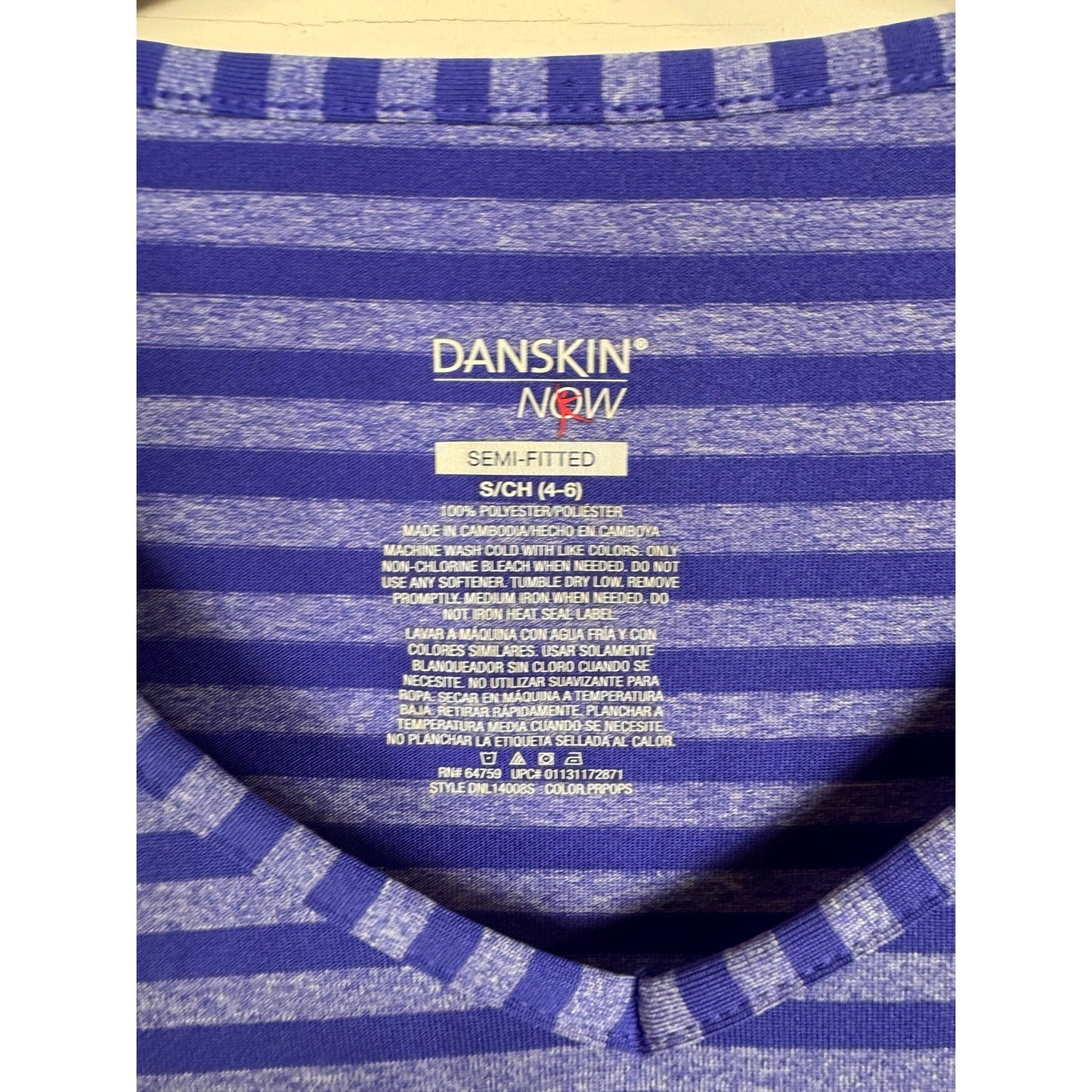 Danskin Short Sleeve Top Women's Size Small