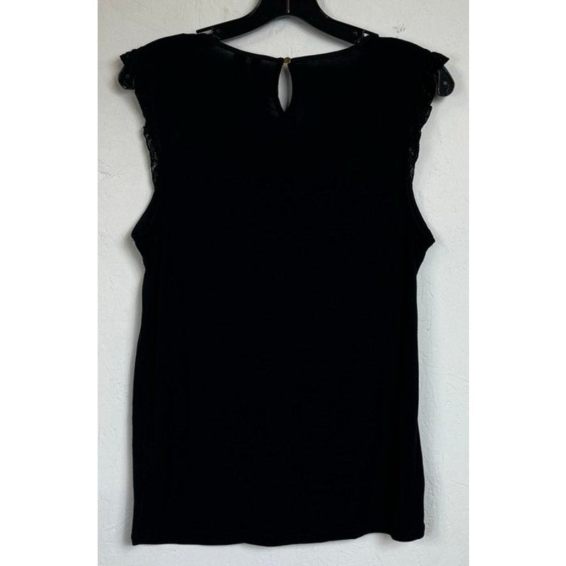 Elle Black Sleeveless Blouse Women's Large