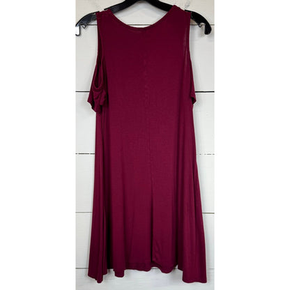 Tmg Red Knee Length Dress Women's Large