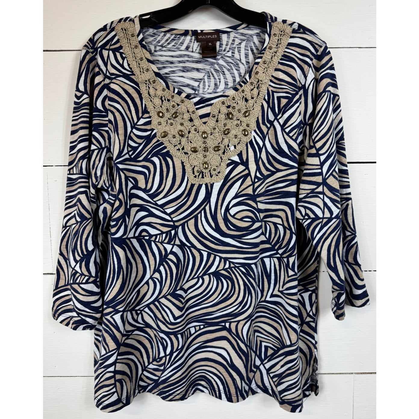 Multiples 3/4 Sleeve Blouse Women's Size XL